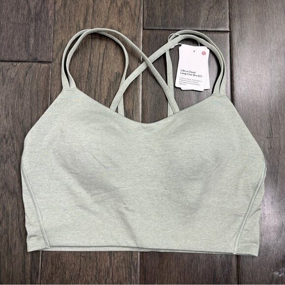 lululemon athletica Other - Lululemon Like a Cloud Longline Bra *Light Support, B/C Cup Heathered Jade Grey